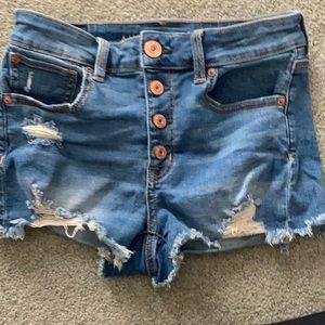 American eagle super stretch jean shorts